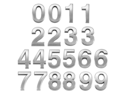 Omni 20 Adesivos de Números para Oficina Lar Porta Rua Caixa de Correio Placa de Números Abs Resina Antirroxo Impermeável 5x5cm