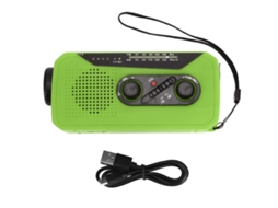 Rádio de Emergência com Manivela, Células Solares, Lanterna Led, Bateria Externa de 2000mah, Ideal e Trilhas AQUAFORGE