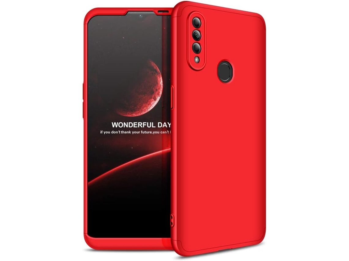 Capa Protetora Proteção para Oppo Oppo A8/A31 HONGWE. Vidro Temperado Anti-Choque Vermelho