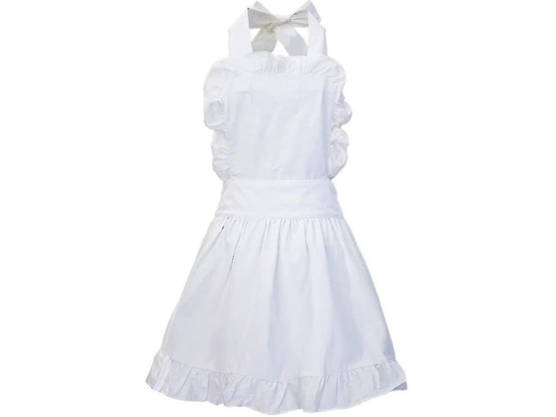 Rebe-delantal Vintage De Moda De Encaje Para Cocina De Algodón Com Cinto Ajustável