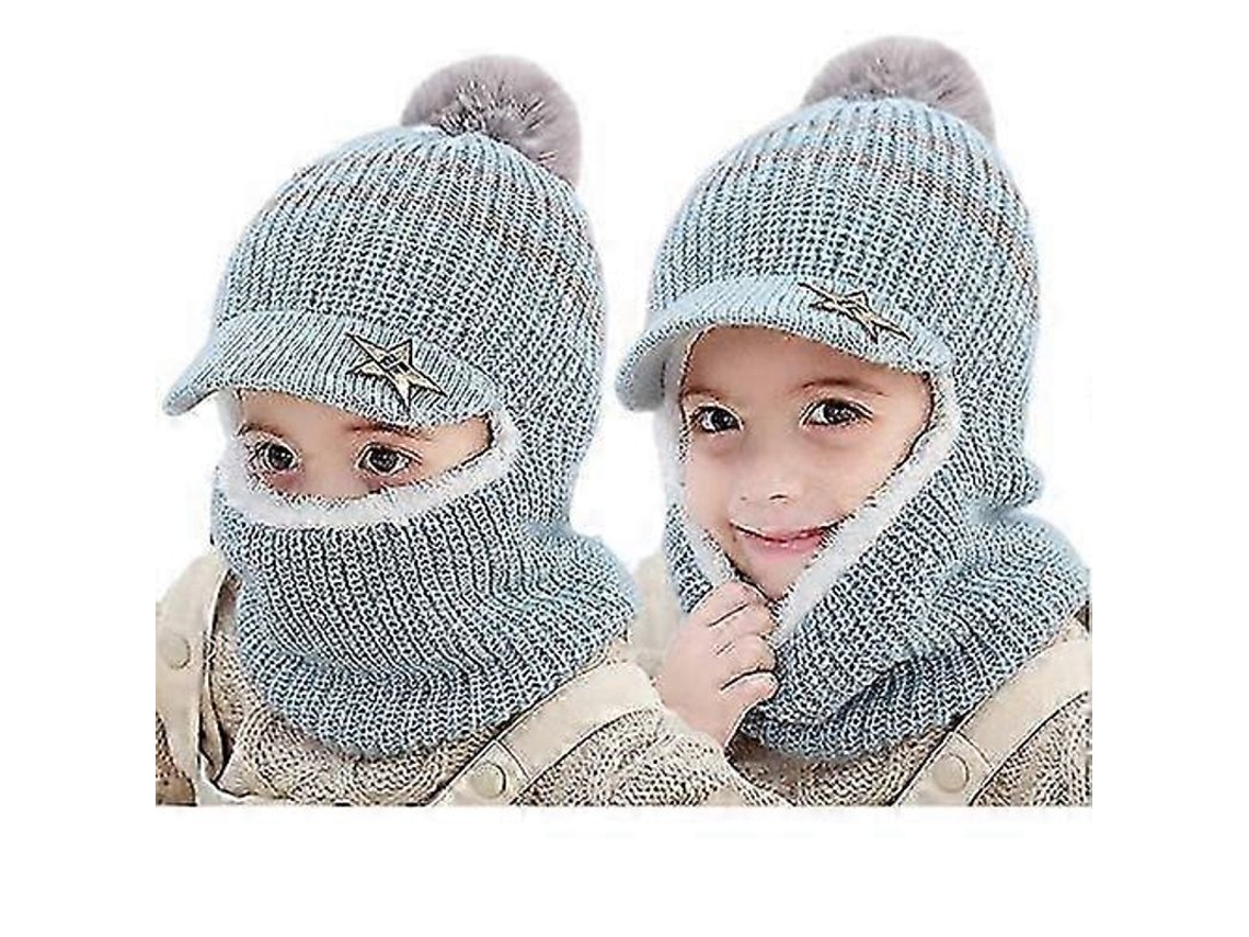 2026 gorro Balaclava para Niños Y Niñas Con Capa Gruesa de Lana, Calientito, Protector Del Cuello Y Antiviento, para 2 5 Años