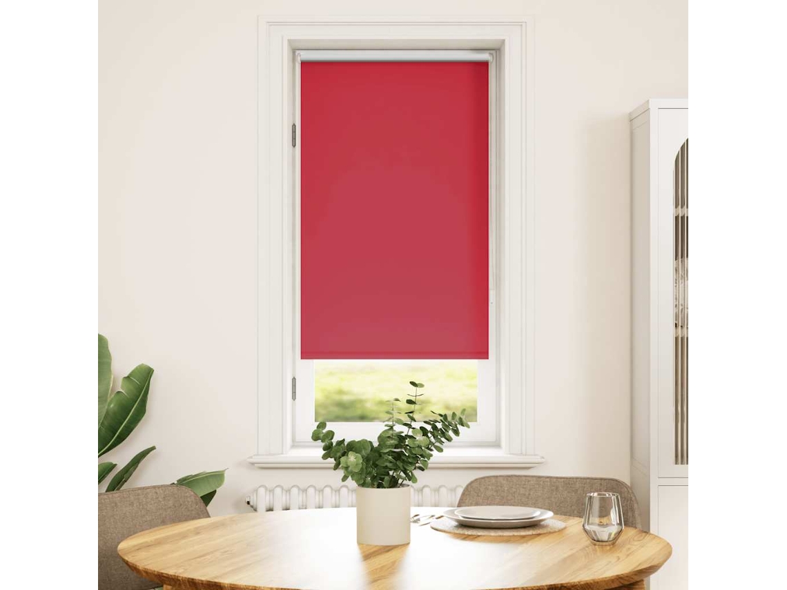 Vidaxl Cortina De Rolo Blackout, 64,4 X 120 Cm, Largura Do Tecido 60 Cm, Vermelha