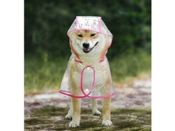 Capa De Chuva Canina, Impermeável, Leve, Ajustável