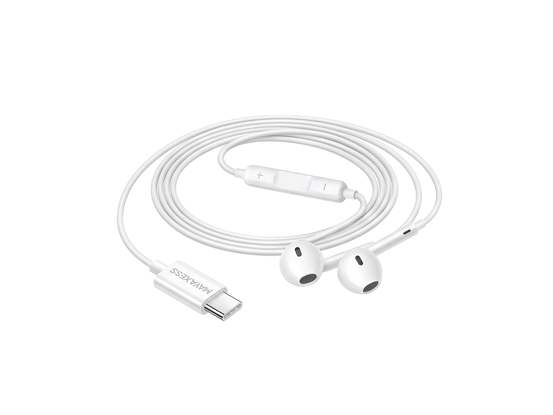 Fones de Ouvido MAYAXESS com fio USB-C, microfone para Xiaomi 14t