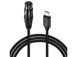 Cabo Lurelia USB-C XLR de 3 pinos, para microfones, iPhone e iPad