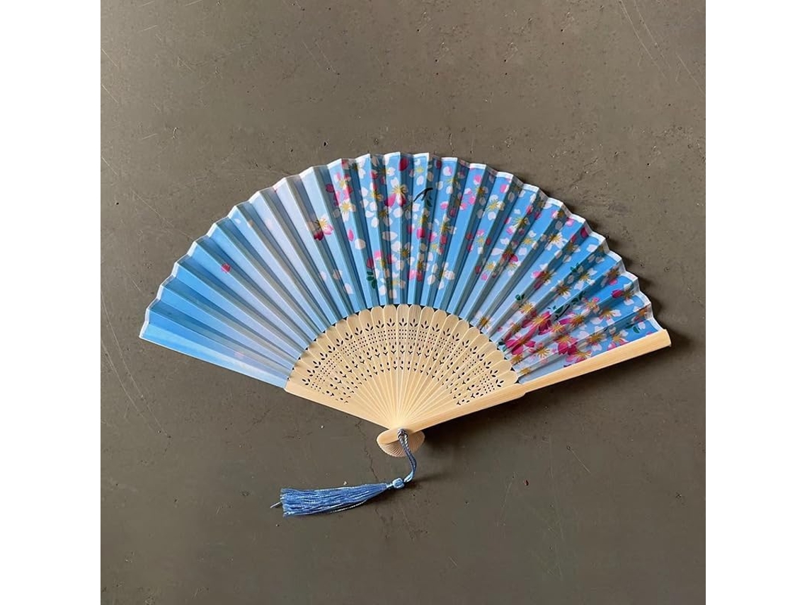 2 Peças Eventail Pliants Bois Tissu,
