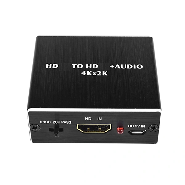 Extrator E Divisor De Áudio Hdmi 4kx2k/3d Para Hdmi, Divisor De Áudio Estéreo Com Alimentação Para Adaptador Hdmi Hd