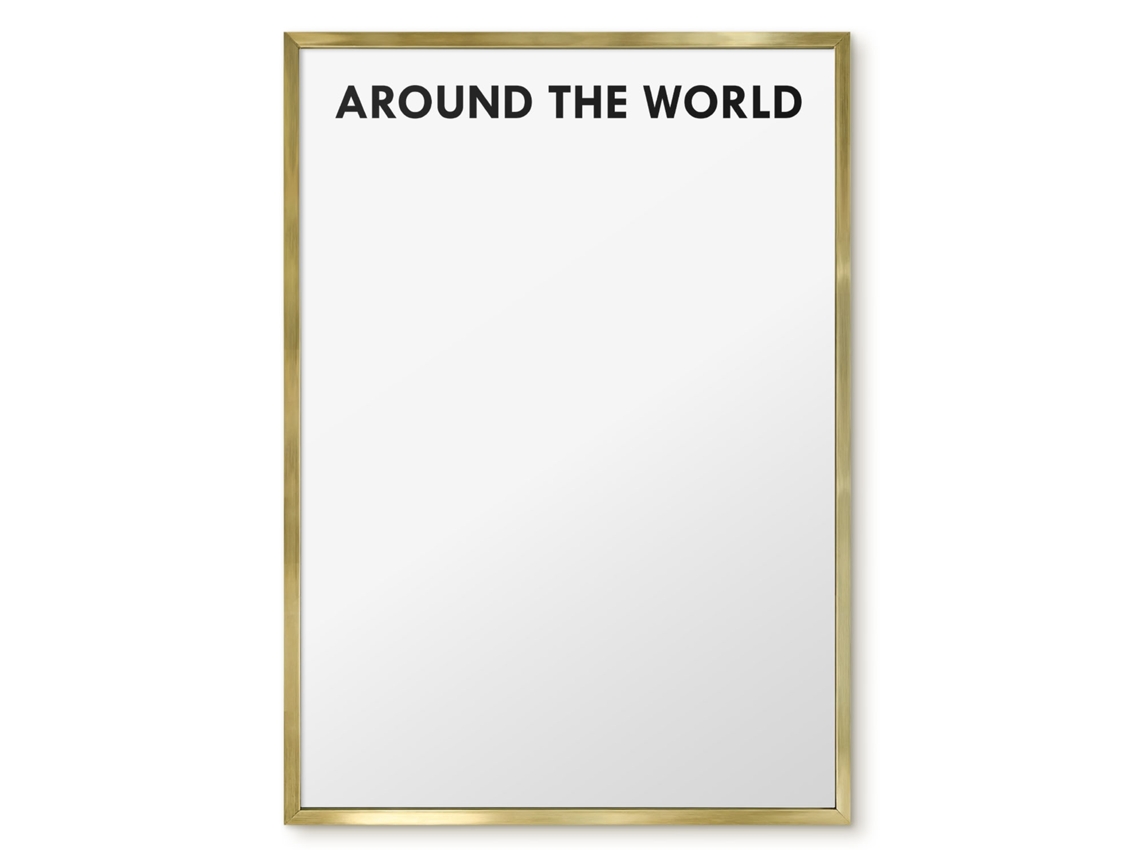 Quadro magnético de parede "Volta ao Mundo" para escritório Espelharte (50x70 cm)