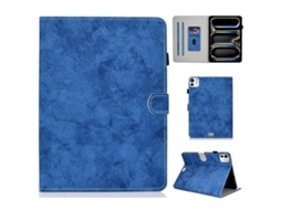 Capa Para Ipad Pro 11 Em Couro Pu Com Textura De Tecido E Suporte, Protetora Tablet Azul. Tuotuo (2024)