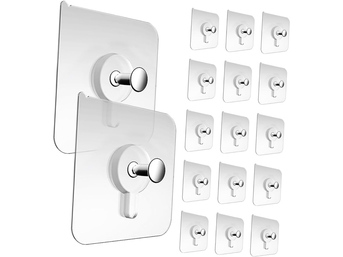 Conjunto De 30 Ganchos Adesivos Transparentes Para Parede, Ideais Para Pendurar Quadros Sem Pregos O Gokoco