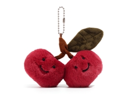 Cereja De Pelúcia Anexo Boneca Boneca, Bolsa De Chaves Anexo, Decoração De Mochila Simples