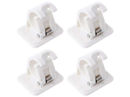 Suporte Para Cortina Autoadhesivo 4 Peças, Gancho De Cortina Para Barras De 15-22mm, Material Plástico Resistente