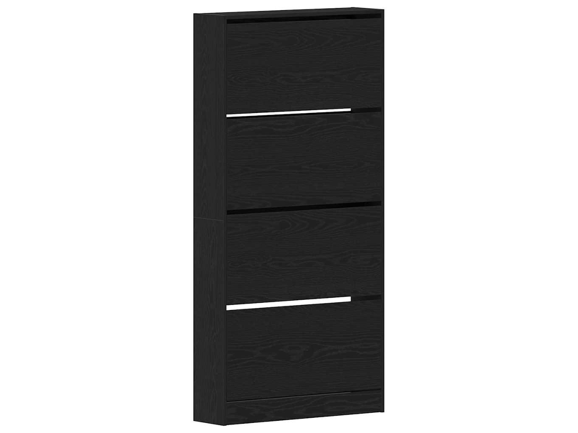 Sapateira com porta em carvalho preto, dimensões 80x21x163,5 cm, EXCLUSIVO DA MAISON