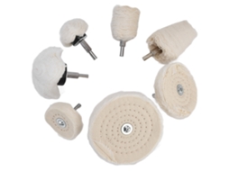 Kit De 7 Rodas De Polimento De Lã De Algodão Com Cabo De 1/4 Polegada Para Furadeira, Polimento E Lixamento De Metal E Vidro