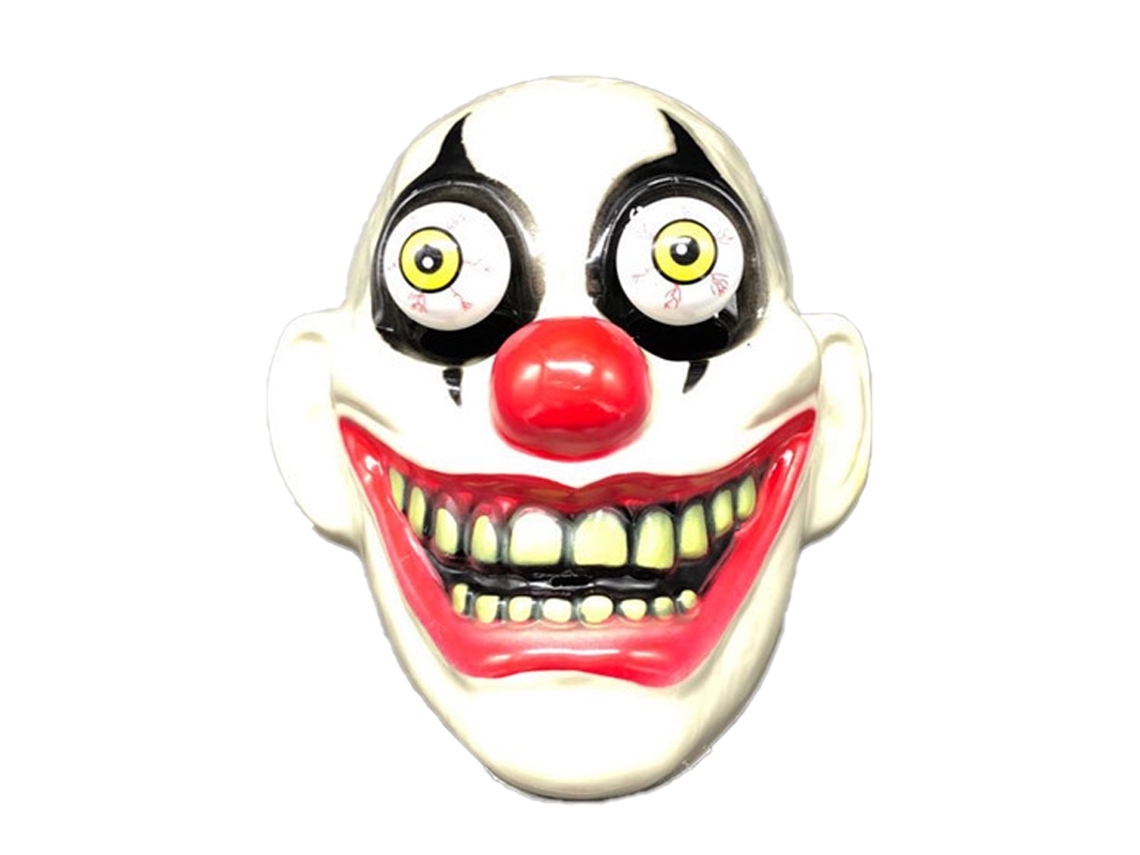 Máscara facial portátil e assustadora de plástico macio para cosplay de Halloween, ideal para festas de carnaval.