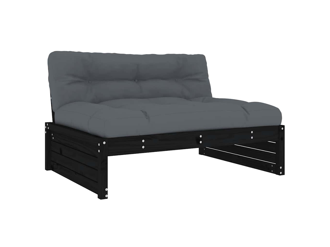 Maison Exclusive - Sofá De Centro 120x80 Cm Madeira De Pinho Maciça Preto