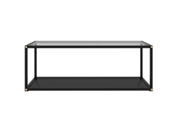 Mesa de Centro MAISON EXCLUSIVE 100x50x35 Cm em Vidro Temperado Transparente e Preto