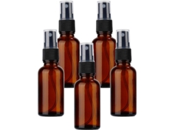 Conjunto De 10 Frascos De Vidro Âmbar Recarregáveis E Milde De 15ml Com Spray Para Óleo.