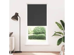 Vidaxl Cortina De Rolo Blackout 84,4x230 Cm, Largura Do Tecido 80 Cm, Preta