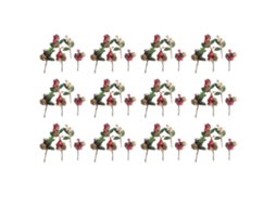 Conjuntos de Flores Artificiais Pinhas e Bagas Vermelhas para Decoração com S/MARCA