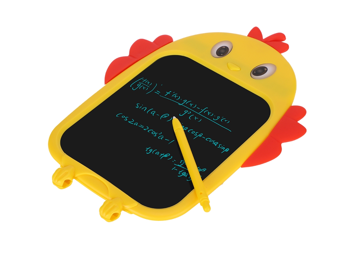 Tableta De Escritura Lcd Com Padrão De Frango Cartoon Para Crianças Pizarra De Desenho Monocromática
