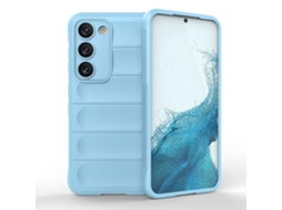 Capa Halinuia Para Samsung Galaxy S23 5g Magic Shield Tpu Flanela Azul Claro (proteção Integral, Interior Em Flanela)