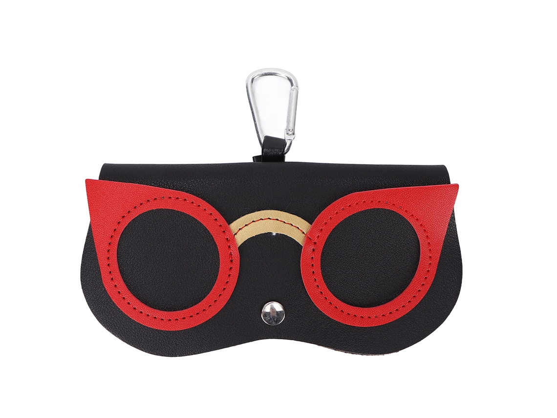 Estojo Para Óculos Com Fecho De Pressão, Estojo De Couro Para Óculos, Proteção Para Óculos Com Forro De Microfibra Macia, Bolsa Portátil Para Óculos C