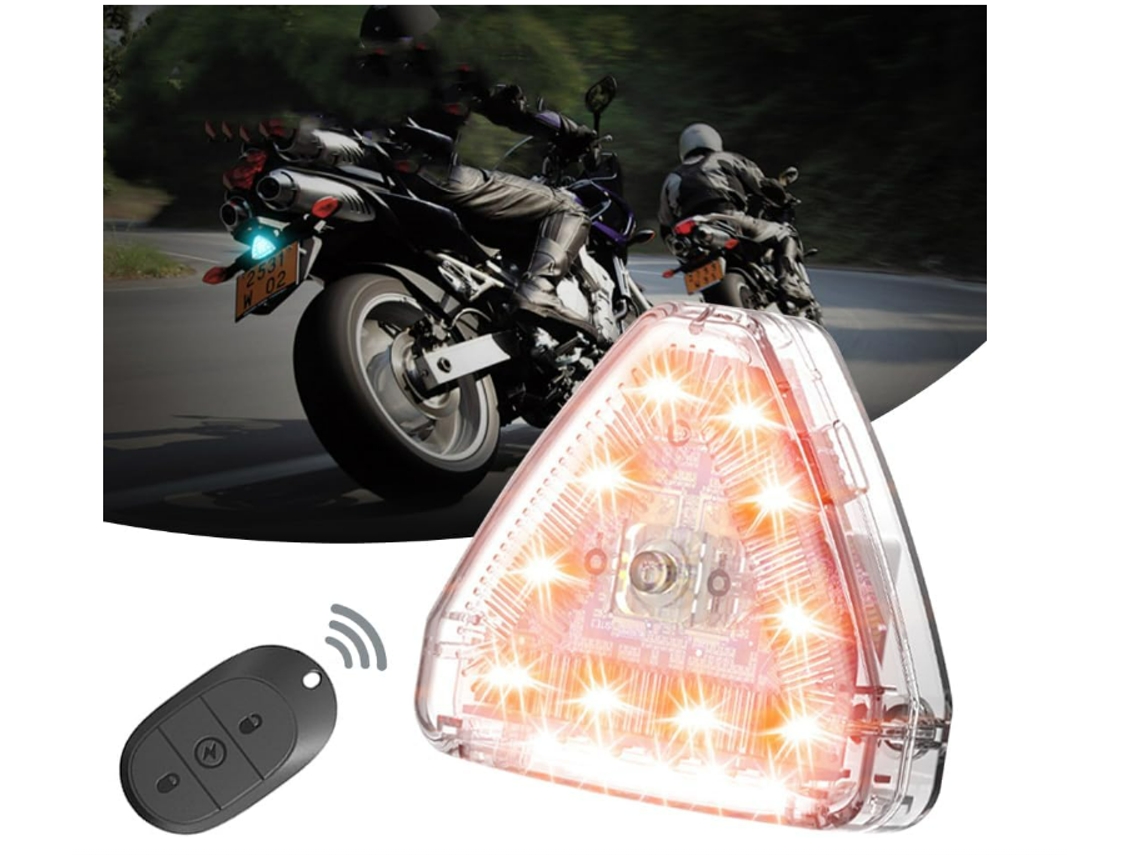 Controle Remoto Sem Fio Led Luz Estroboscópica De Alto Brilho Usb Recarregável 7 Cores Anticolisão Piscando Sinal De Aviso Com Controle Remo