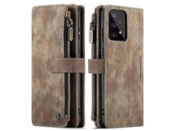 Compre Capas De Celular Com Alça Caseme C30 Com Zíper E Porta-cartões Em Couro Sintético Marrom Para Samsung Galaxy A53 5g
