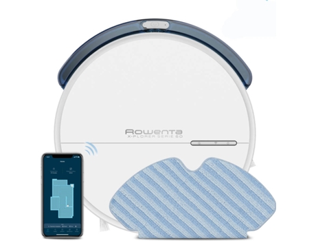 Aspirador Robô ROWENTA X-Plorer Serie 60 Allergy Kit Branco RR7447WH (Autonomia 90 min)