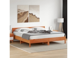 Cama Sem Colchão 180x200 Cm Pinho Maciço Castanho-mel