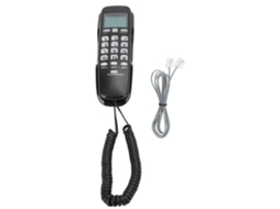 Telefone Fixo De Parede Mini Com Identificador De Chamadas Para Escritório E Lar Preto