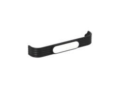 Puxador para Móveis em Zamac e Porcelana com Distância Central 128mm Verniz Preto Mate Conjunto de 6 HARDWAREXCHANGE