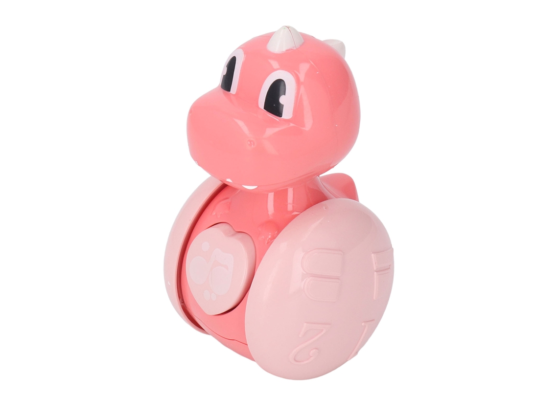 Primerox brinquedo Balançante Dinossauro Bebê Desenvolvimento Sensorial Educativo Rosa