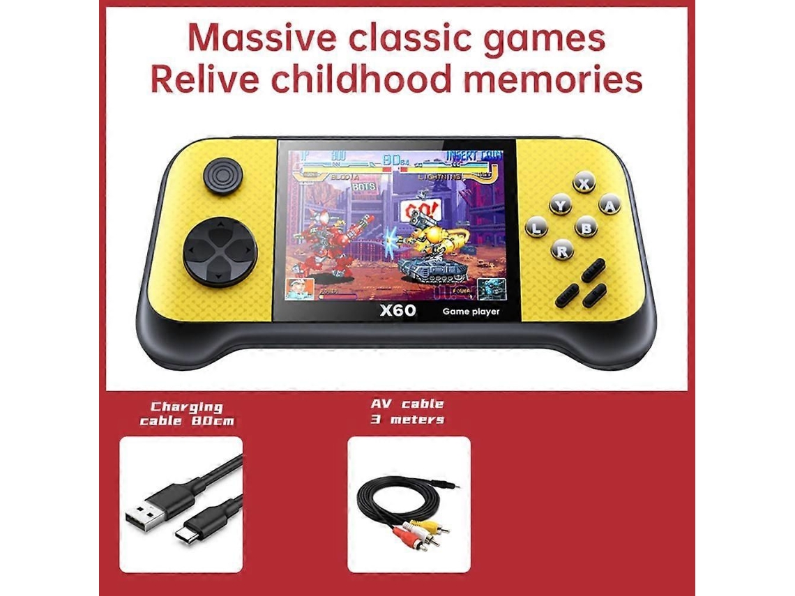 Console de Jogos Portátil GOKOCO com 3,5 polegadas, mais de 6000 jogos e suporte para expansão com cartão Tf