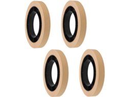 Pacotes de papel kraft para fácil identificação de notas, 4 rolos, design compacto para manuseio em bancos.