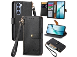 Capa De Couro Para Celular Com Cordão E Zíper Love