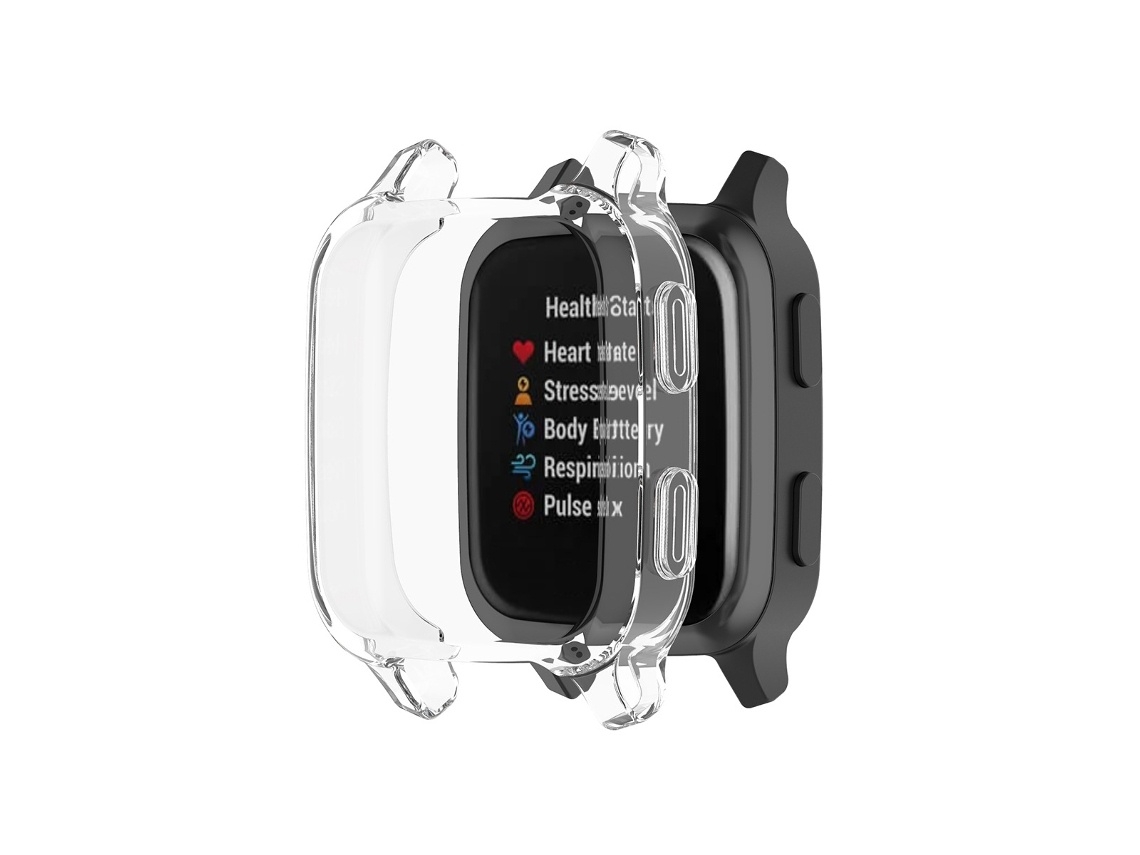Capa Protetora Lurelia Para Garmin Venu Sq Watch Branco Transparente