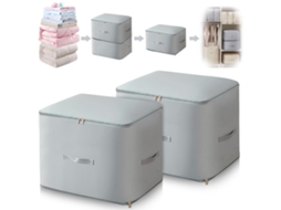 Organizador Autocompressível Ultracompacto, Sacos De Armazenamento Compressíveis Para Edredons E Roupas, 2 Peças