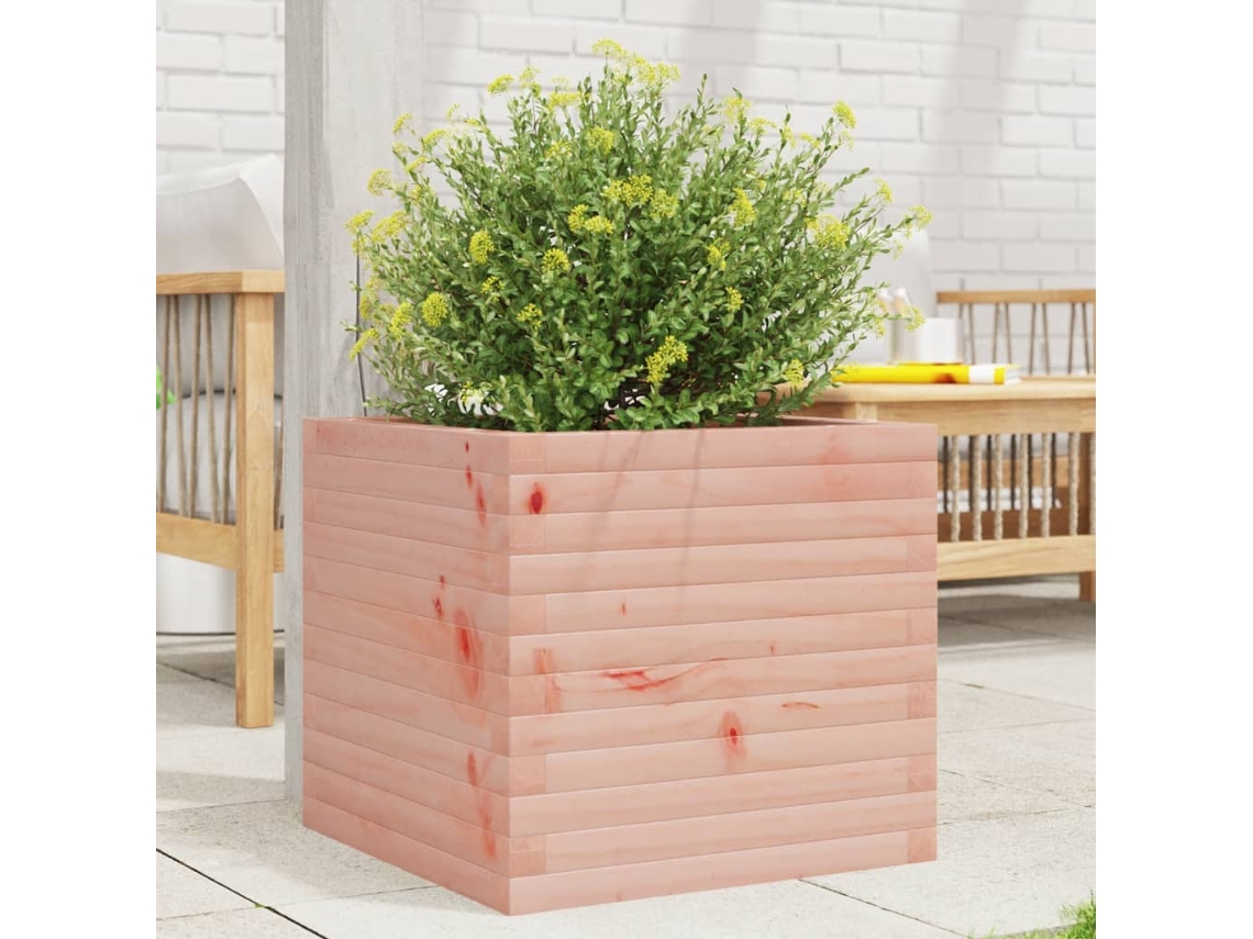 Vidaxl Vaso/floreira De Jardim 50x50x45,5 Cm Madeira De Douglas Maciça
