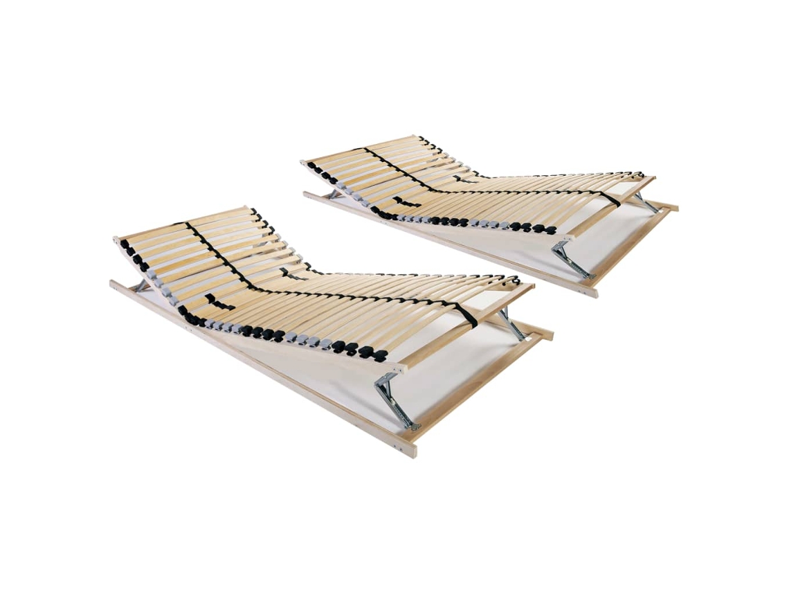 Vidaxl Estrados de Ripas 2 Pcs com 28 Ripas 7 Zonas 70x200 Cm
