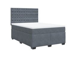 Box Spring Bed, Box Spring Beds Vidaxl Cinzeto Veludo (160 X 200 Cm)