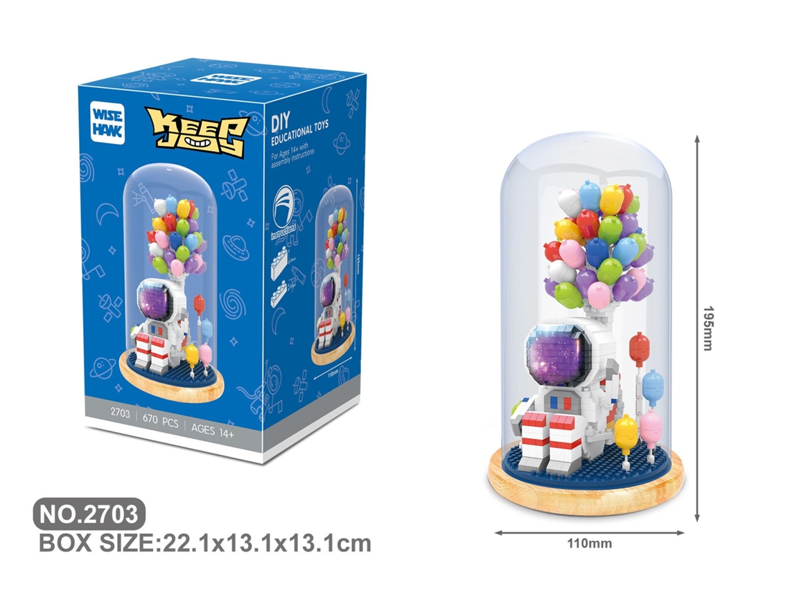 Boneco GAATPOT Micro Rocket Building Blocks Space Satellite Astronaut Figure Diamond Bricks Constructor Montessori Toys For Children With Guard