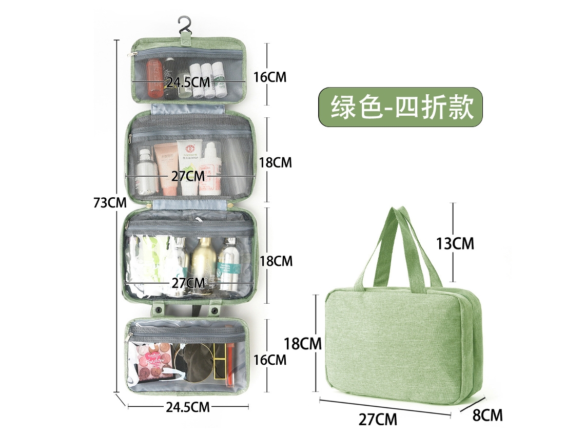 Separação de Itens Secos e Úmidos, Bolsa de Armazenamento Portátil Multicolorida quatro Vezes Verde YUNZII