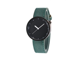 Reloj De Pulsera De Aleación Con Correa De Cuero Pu Moda Pareja Verde