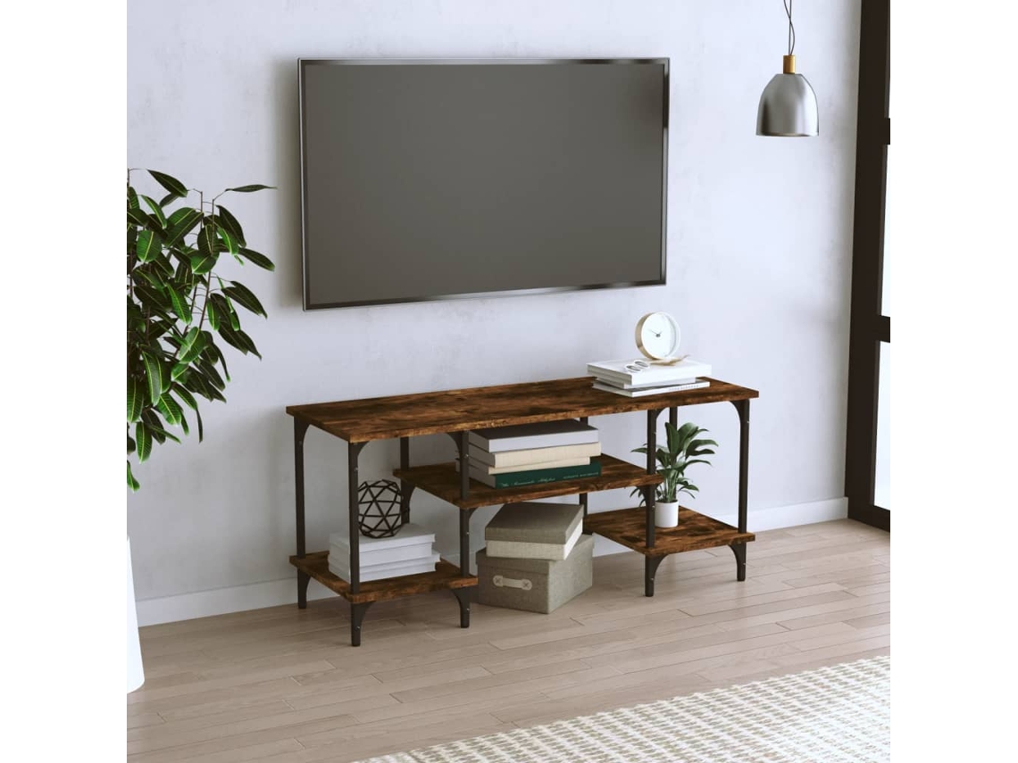 Vidaxl Móvel Para Tv 102x35x45,5 Cm Derivados Madeira Carvalho Fumado