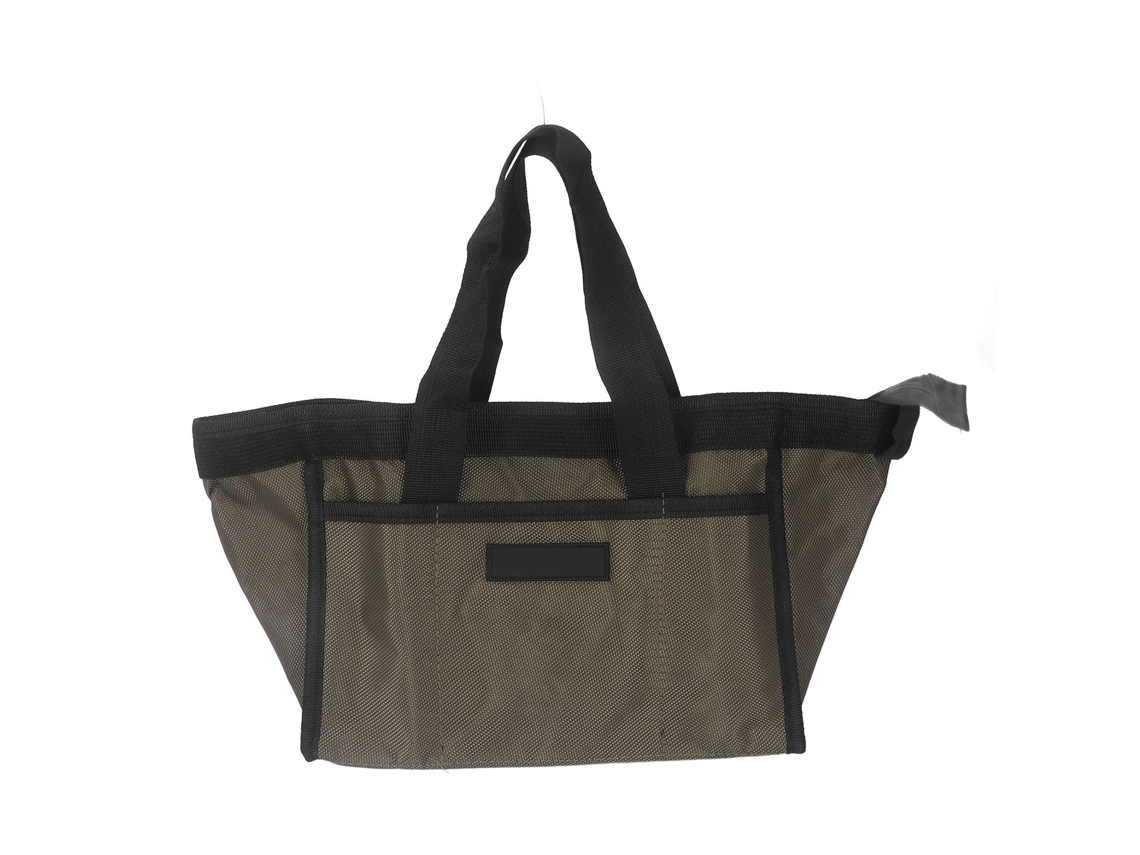 Mochila De Ferramentas Verde De Grande Capacidade Tela Oxford Portátil Com Boca Larga 12 Polegadas (28x18x20cm)