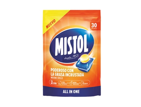 Pastilhas Para Máquina De Lavar Louça MISTOL (30 Unidades)