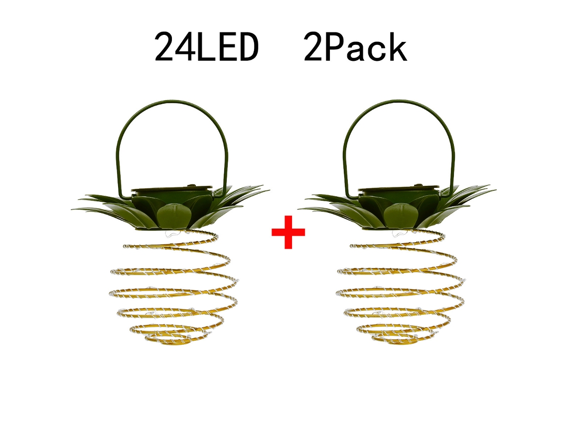 Kit com 2 luminárias solares de 9w para jardim e pátio AQUAFORGE