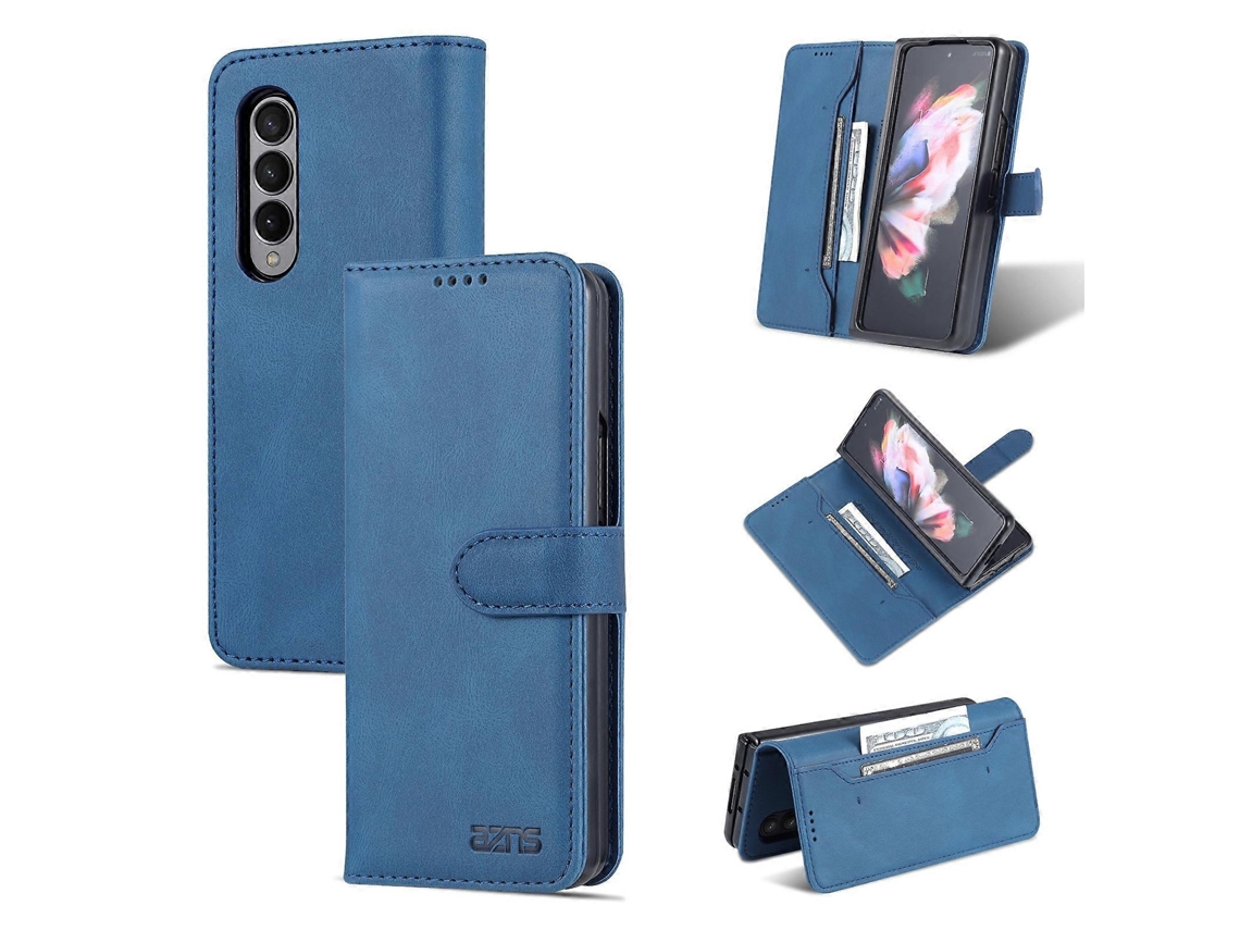 Capa Para Samsung Galaxy Z Fold4 Azns Dream Ii Com Toque De Pele, Em Pu+tpu, Com Abertura Horizontal.